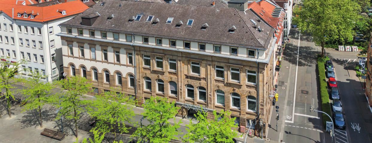 Das Gebäude am Friedrich-Ebert-Platz heute, Luftaufnahme